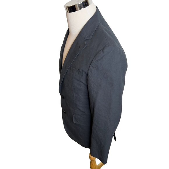 J.Crew $248 Ludlow Slim Fit Unstructured Suit Jacket Cotton Linen 39R AU428 Ink - Picture 6 of 13